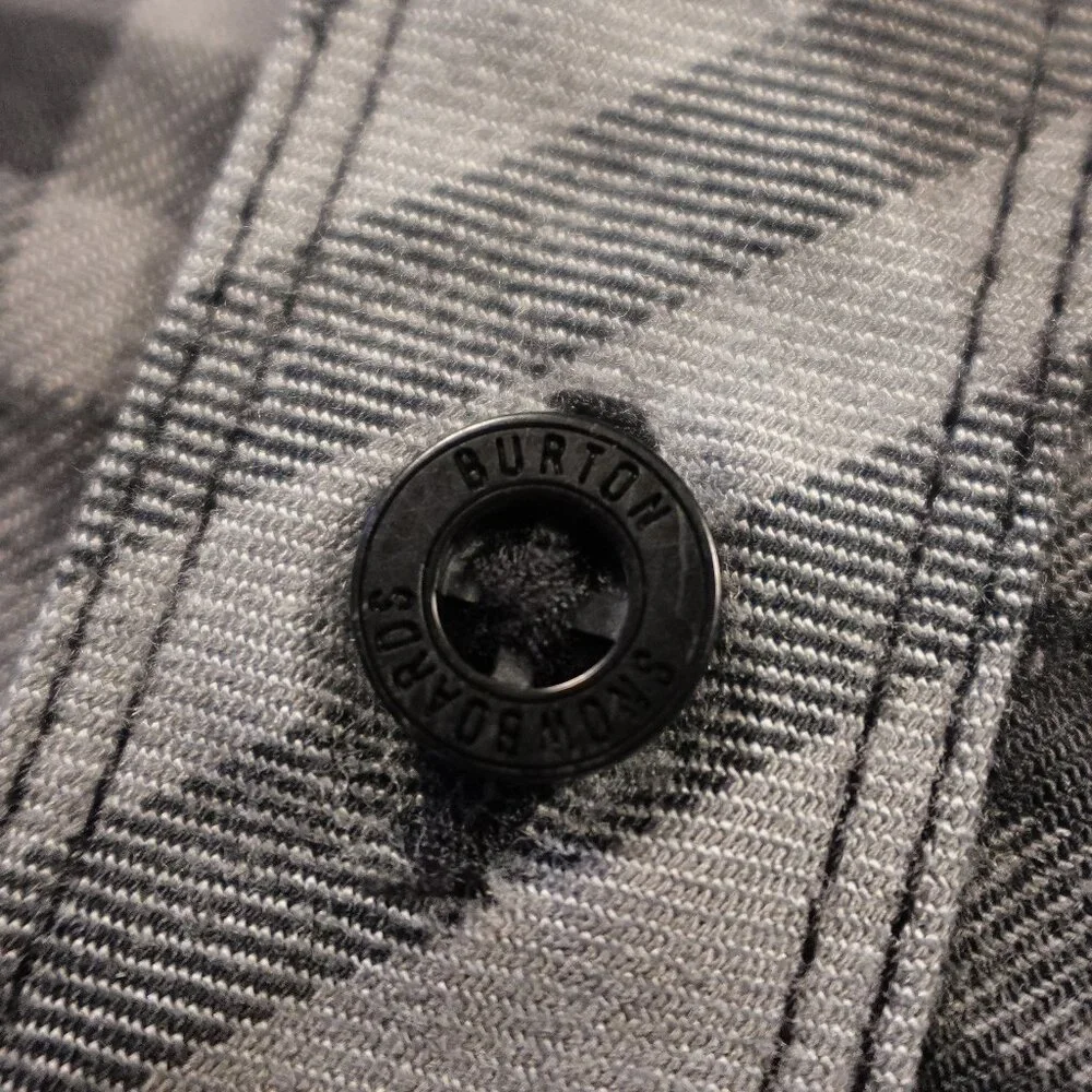 Burton flannel shirt jacket‎ hooded men's medium gray dryride